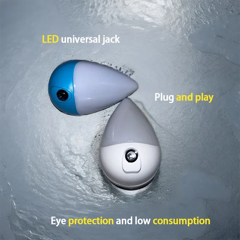 Wireless LED Night light with Motion Sensor EU US Plug-in Auto Dusk to Dawn Sensor Energy Efficient Lamp For Kids Children Home