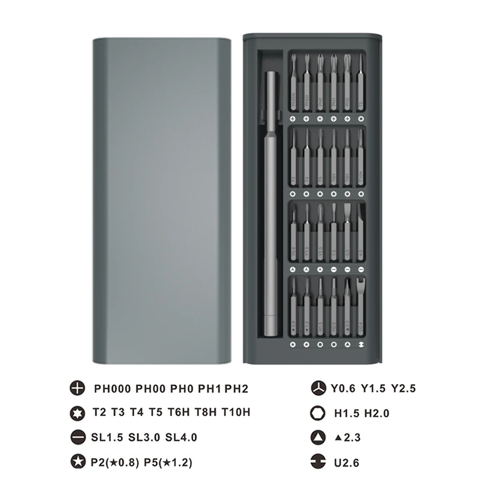 Computer Torque Repair Tool Kit Precision Screw Kit 25 In 1 Magnetic Precision Screwdriver Set PC Mobile Electronic Repair Tool