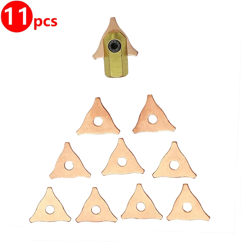 11pcs dent pulling triangle ring trianggle washer chuck set dent pull kit car spotter tool accessories bodywork panel repair