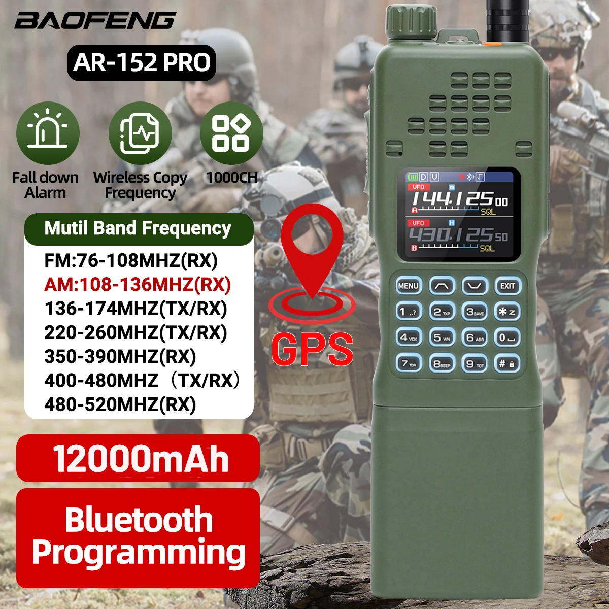 baofeng-ar-152-pro-gps-walkie-talkie-bluetooth-programming-mutil-band-wireless-copy-frequency-12000mah-long-range-ham-radio