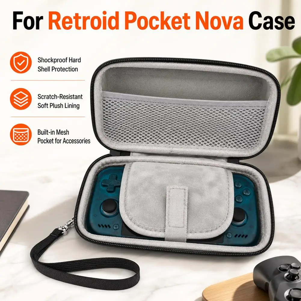 For Retroid Pocket Nova Storage Bag Case Shockproof  Handheld Pouch Protective Bag for RPNova Box Accessories