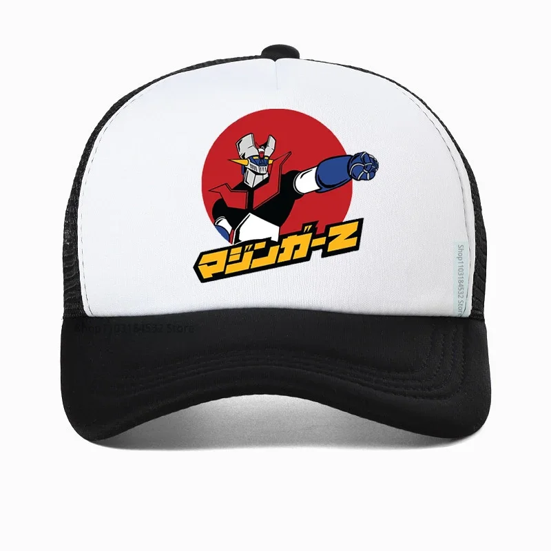 Mazinger Z Baseball Cap fashion men UFO Robot Goldrake Peaked Caps Pure Color Dad Hats summer Visor Mesh Trucker hats