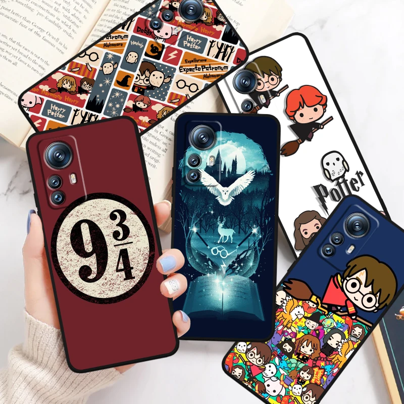 H-H-Harries Logo P-Potteres Art For Xiaomi Mi Poco F5 F4 F3 X6 X5 X4 X3 M6 M5 M5S M4 M3 C65 Pro GT NFC 5G Black Cover