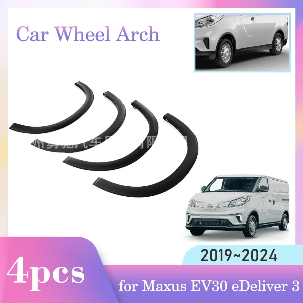 

for LDV Maxus EV30 eDeliver 3 EV30L 2019~2024 2020 Car Wheel Arch Moulding Fender Spoiler Flares Eyebrows Arches Trim Accessorie