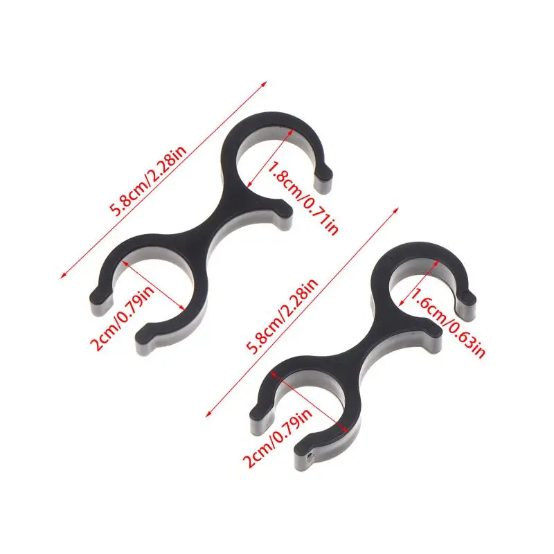 ABS 8Shape Trekking Pole Clips 4Pcs Set Quick Release Holders for Hiking Backpacks Easy Gear Organization