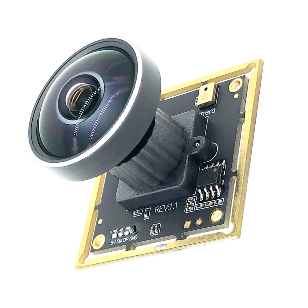 360° Panoramic Fisheye 30FPS USB Camera Module Webcam CCTV High Resolution 4K 3840x2880 IMX377 UVC Driver Support Audio