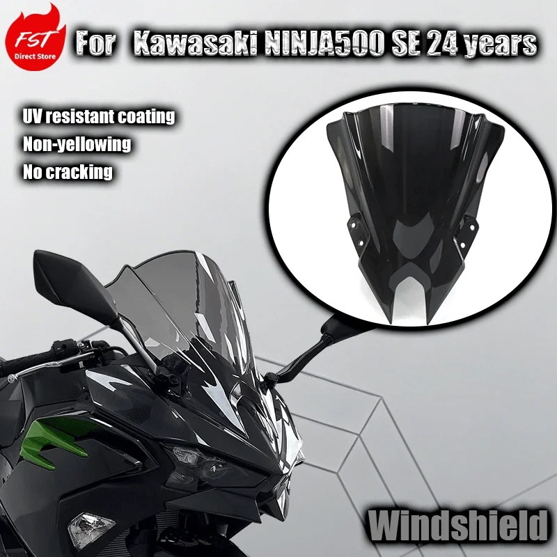 

For Kawasaki NINJA500 SE 2024 model heightened windshield fairing front windshield mirror modification