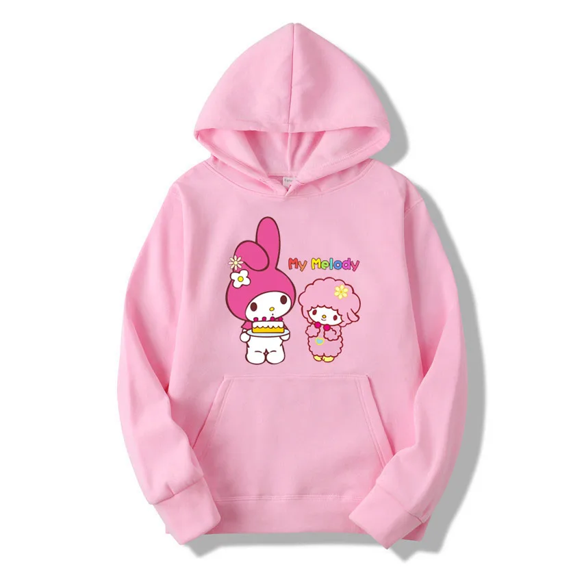 Kawaii My Melody casual cute print unisex hoodie spring and autumn Sanrio cartoon casual sports street print hoodie