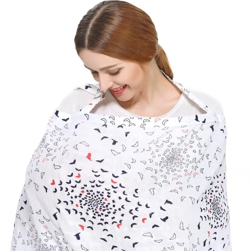 Couverture d'allaitement pour bébé, robe d'allaitement pour bébé, tablier en coton respirant pour l'extérieur, couverture d'alimentation pour nouveau-né, vêtements d'allaitement