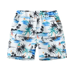 Summer new Zhongda children's casual shorts boys and girls fashion printed coconut multi-color thin beach pants