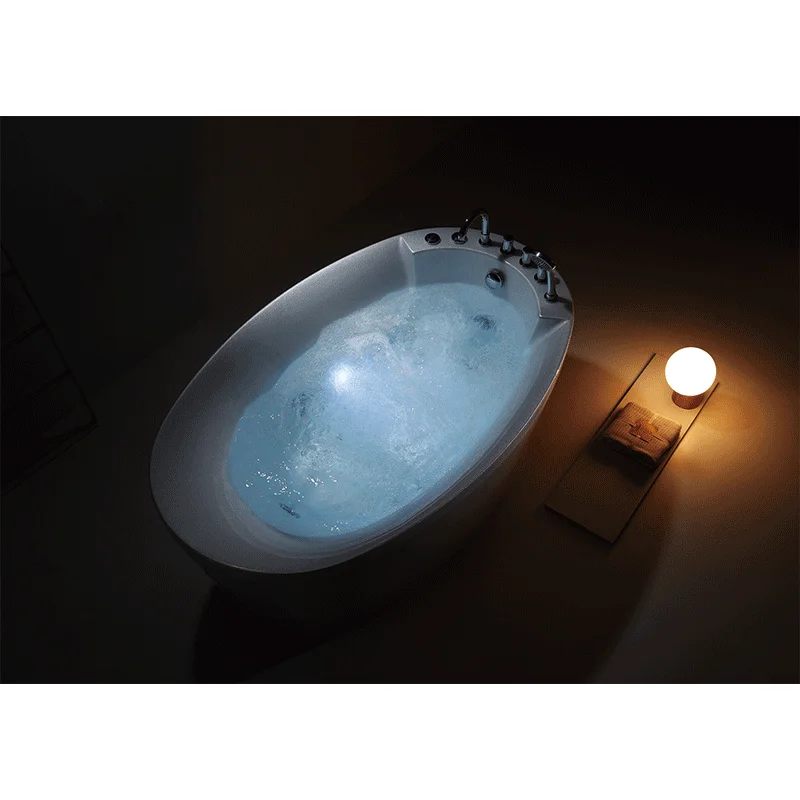 FICO الحمام الاكريليك حوض استحمام قائم بذاته تمرغ تدليك أحواض استحمام ساخنة Jaccuzy وظيفة حمام تبويب تدليك مائي دوامة أحواض الاستحمام