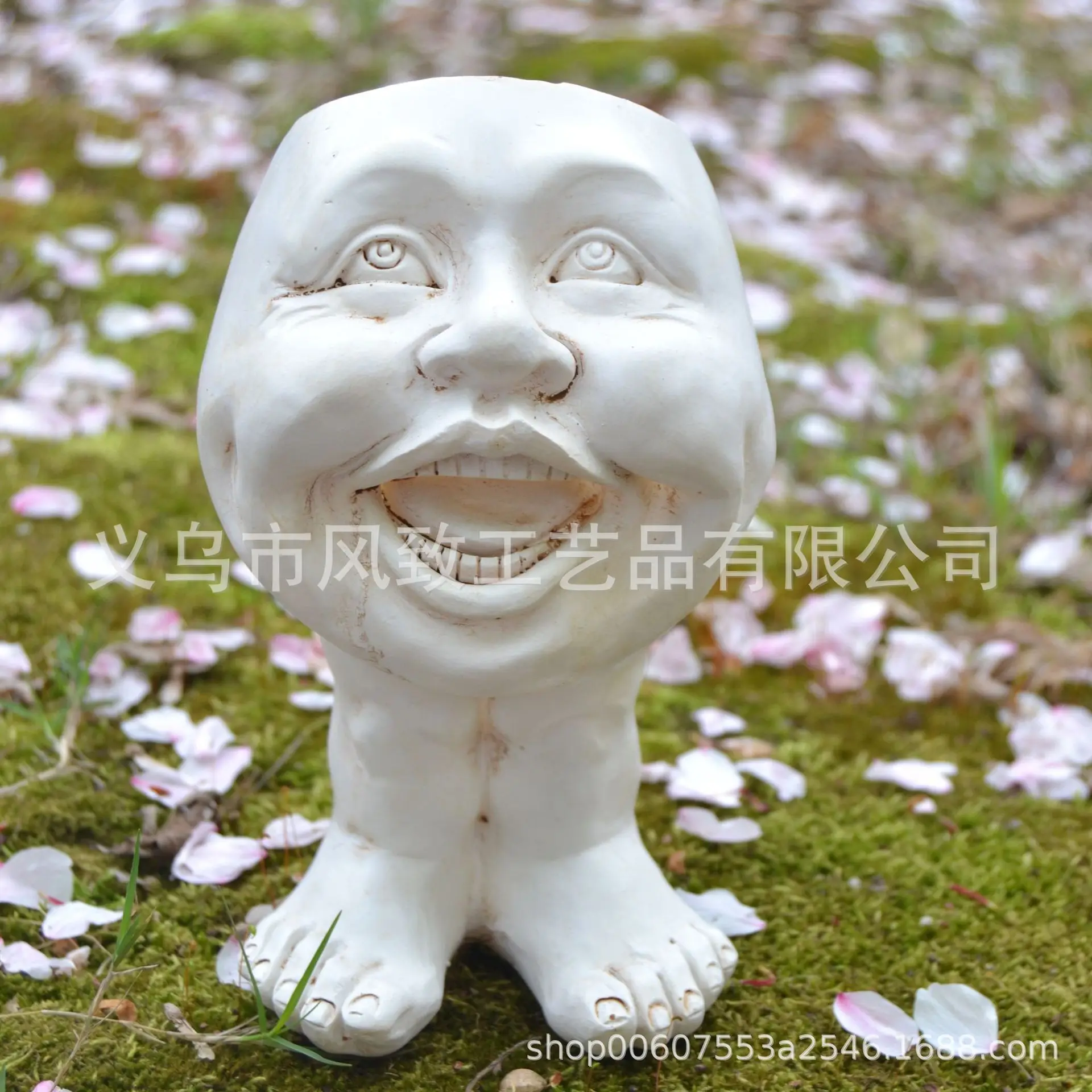 Muggly's The Face Planter- Funny Resin Statue with Drainage Hole