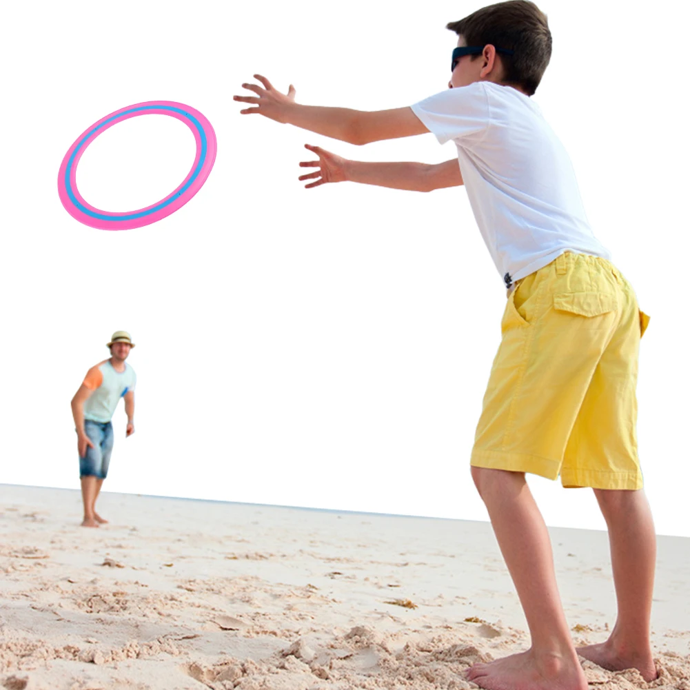 25cm Flying Disc Portable Sports Play Discs Versatile Throwing Catching Disc Playing Flying Saucer for Beach Backyard