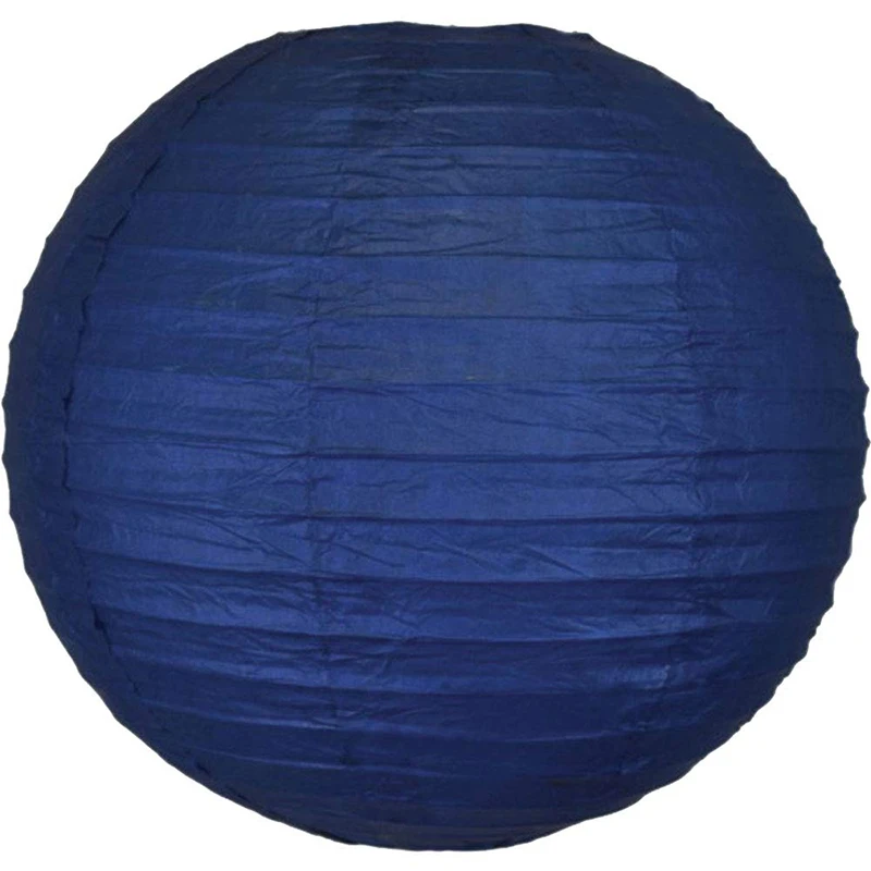 24 Pcs Paper Lantern Decorative Navy Blue White White Paper Lamp(6