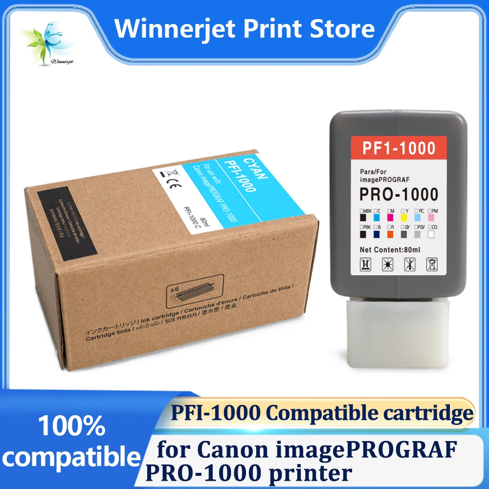 

PFI1000 80ml Compatible ink cartridge With Pigment ink With one time sue chip for Canon imagePROGRAF PRO-1000 printer