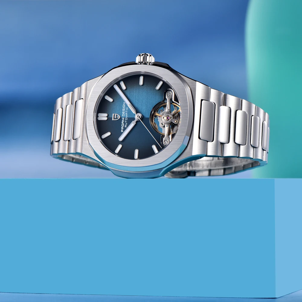 PAGANI DESIGN 2025 nuovo orologio da uomo meccanico automatico di lusso orologio da uomo luminoso cavo in vetro zaffiro orologio da uomo impermeabile