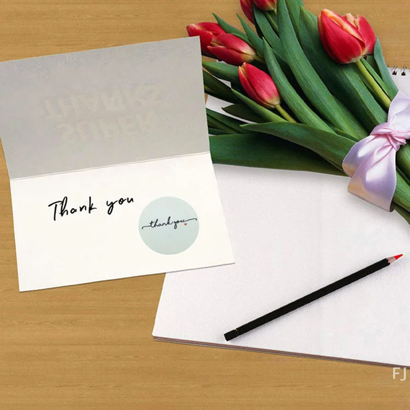 [YU]500pcs Thank You Stickers Seal Label Handmade Scrapbooking Baking Gift Packaging Stationery Bags Wedding Decoration