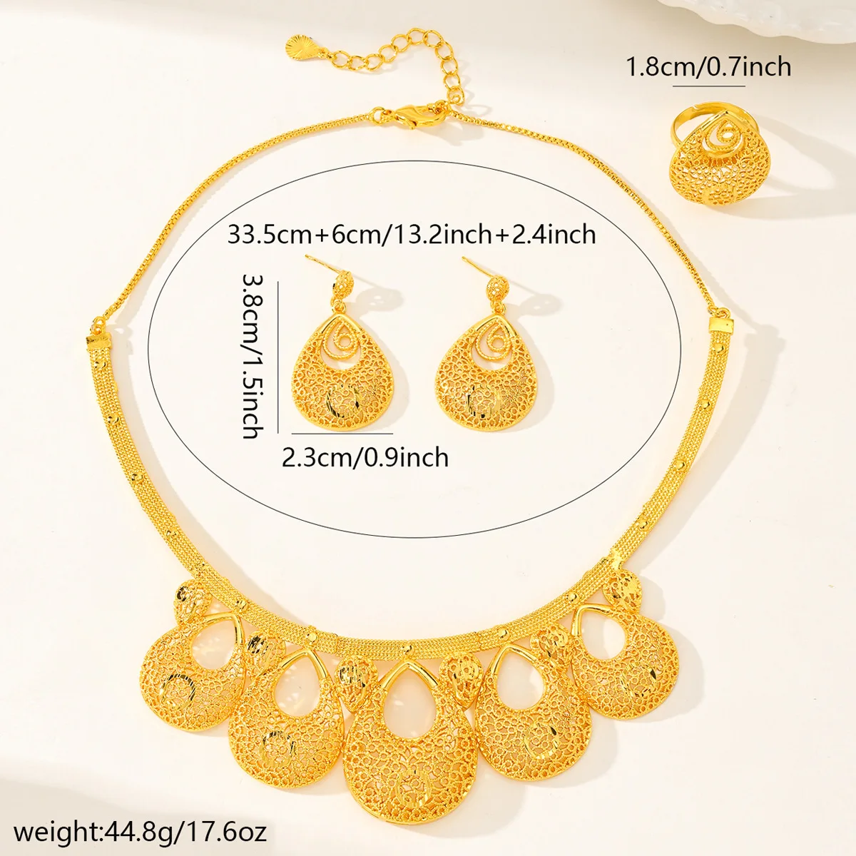 Nuevo Conjunto de Joyería de D - Women'S Fashion Rings Gold reseña y precio