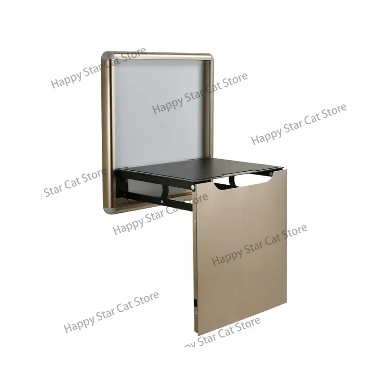 Ultra Thin Wall Mounted Convenient Aluminum Alloy Folding Shoe Changing Stool, Light Luxury Household Shoe Cabinet