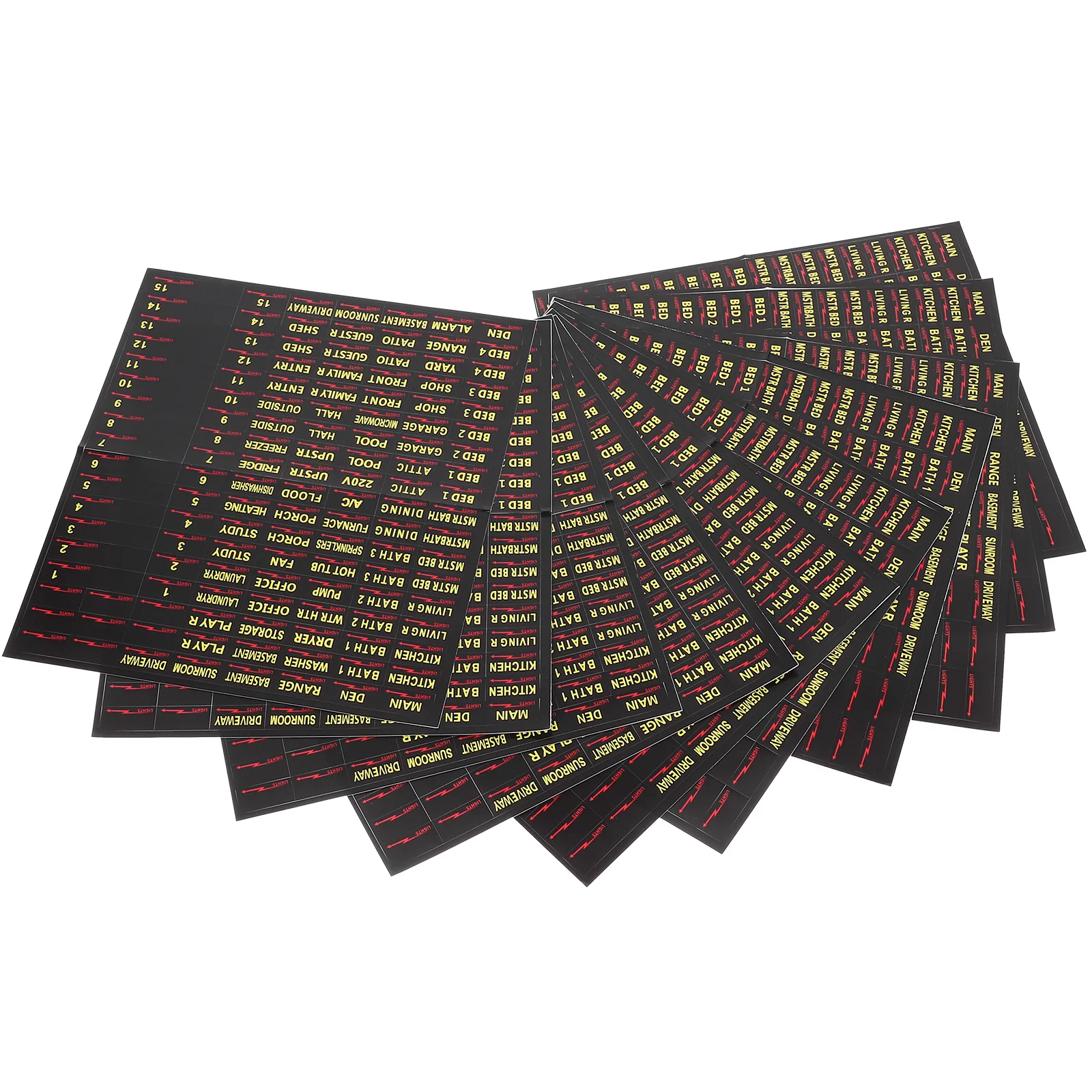 

10 Sheets Circuit Breaker Tags Electric Panel Label Sticker Panellabels Paper Identification Stickers