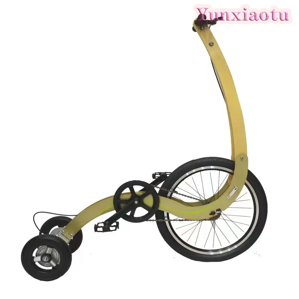 Large Wheel Folding Fitness Standing Bike, Full Body Exercise, Half Bike Exercise, Balance Training 20 Inch