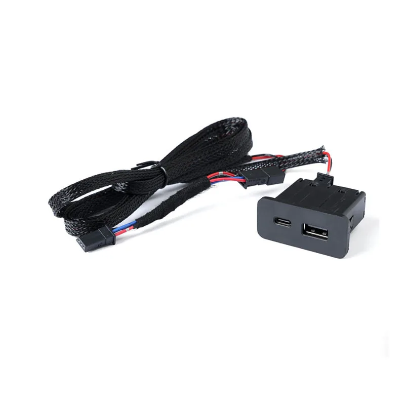 1PC Dual USB PD Typ-C Ladeanschluss Netzteil Armlehnenbox Hinterer Unterer Anschluss QC3.0 Schnellladegerät für Geely EX2 – Detail 6