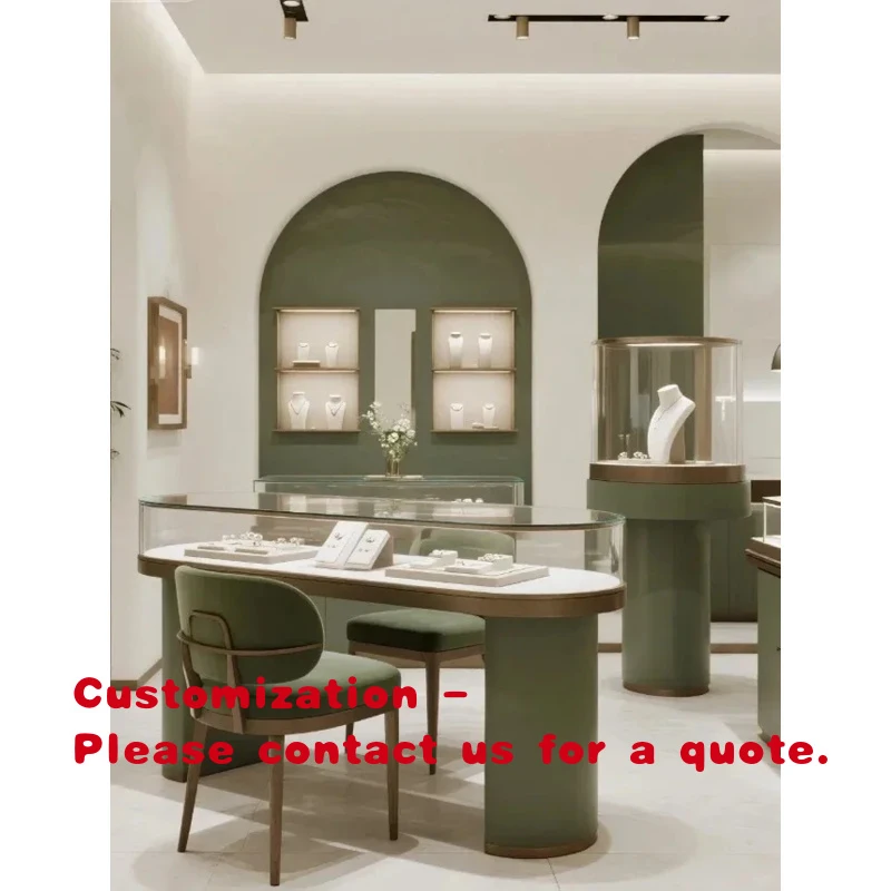 custom.High End Ultra-Glass Jewelry Display Showcase Jewelry Retail Shop