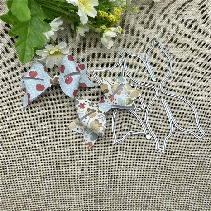 

Building a bow Metal stencil mold Cutting Dies decoration scrapbook die cuts Album Paper Craft Embossing DIY Card Crafts