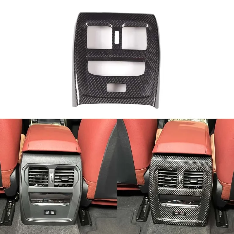 For 2020+ BMW 4 Series G22 G23 Car Rear Exhaust Vent Decorative Frame Internal Modification Accessories Real Carbon Fiber