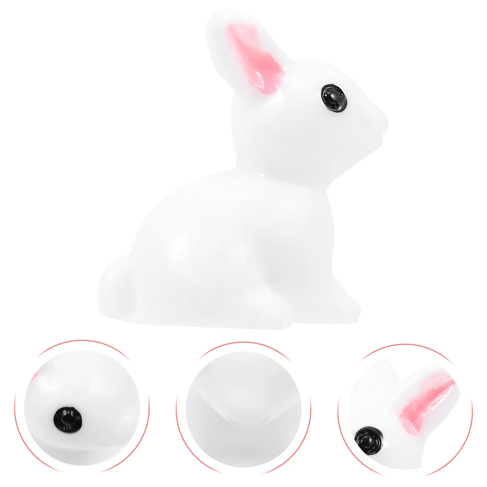 30 قطعة شكل أرنب جميل الراتنج الحلي المدمجة حديقة صغيرة ديكور لتقوم بها بنفسك بونساي وعاء زينة شرفة المنزل الزينة #5