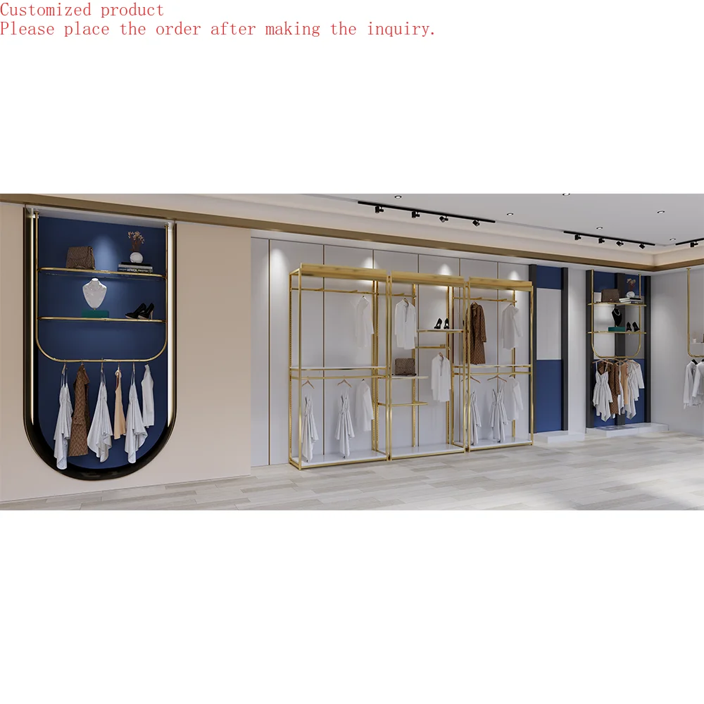 

Custom.Custom .Custom.Modern Design Display Racks Fixtures Customized logo Retail Clothing Rack Heavy Duty Commercial Grade Gar