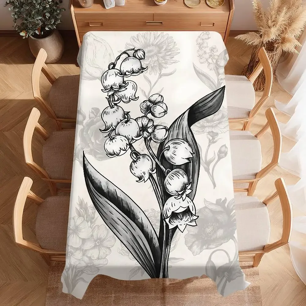 Cockatoo Red and Blue Macaw Table Cloth Waterproof Stain-Proof Polyester Table Cover for Decoration Dining Kitchen Party