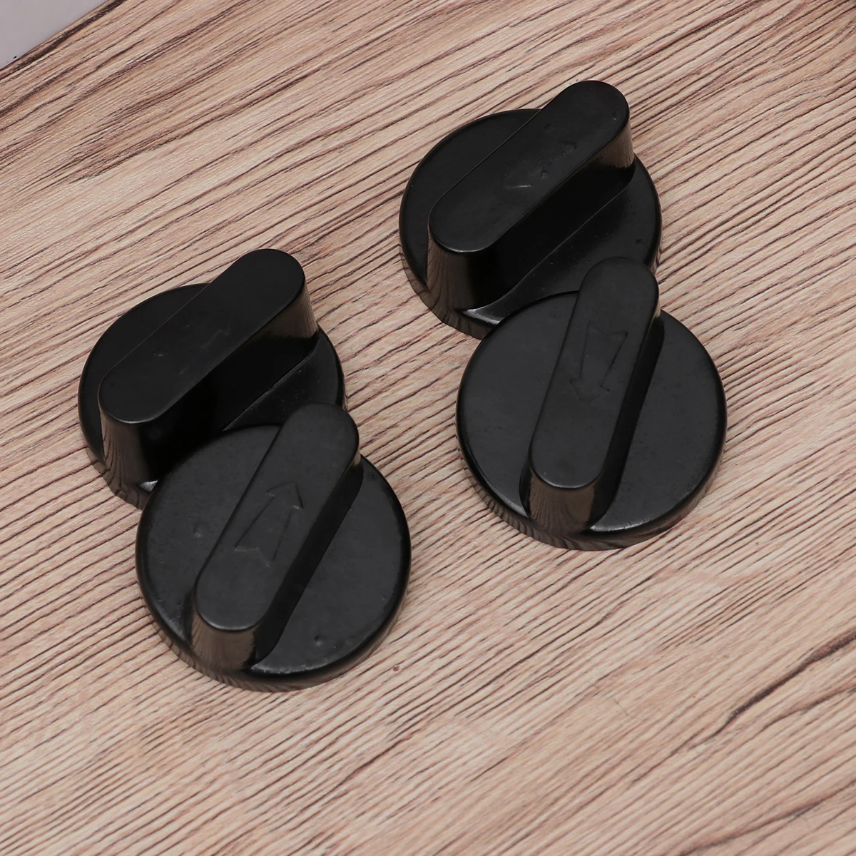 

4 pcs Plastic Gas Knobs Replacement Round Stove Switches Durable Embedded Plastic Knobs For Gas Stove Black Color