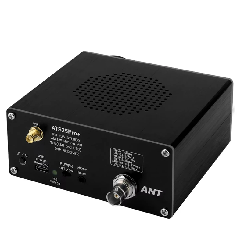 Récepteur de bande d'aviation ATS25 Pro +, prend en charge Bluetooth WiFi, bande FM SW SSB MW LW AIR SDR, micrologiciel 4.2 SI5351