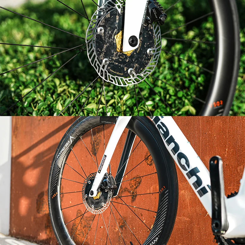 المطارد دراجة منتصف قفل مكبح قرصي الدوار ألياف الكربون الهوائية سترة واقية الطريق الدراجة TT مكبح قرصي الدوار 160 مللي متر 140 مللي متر #4