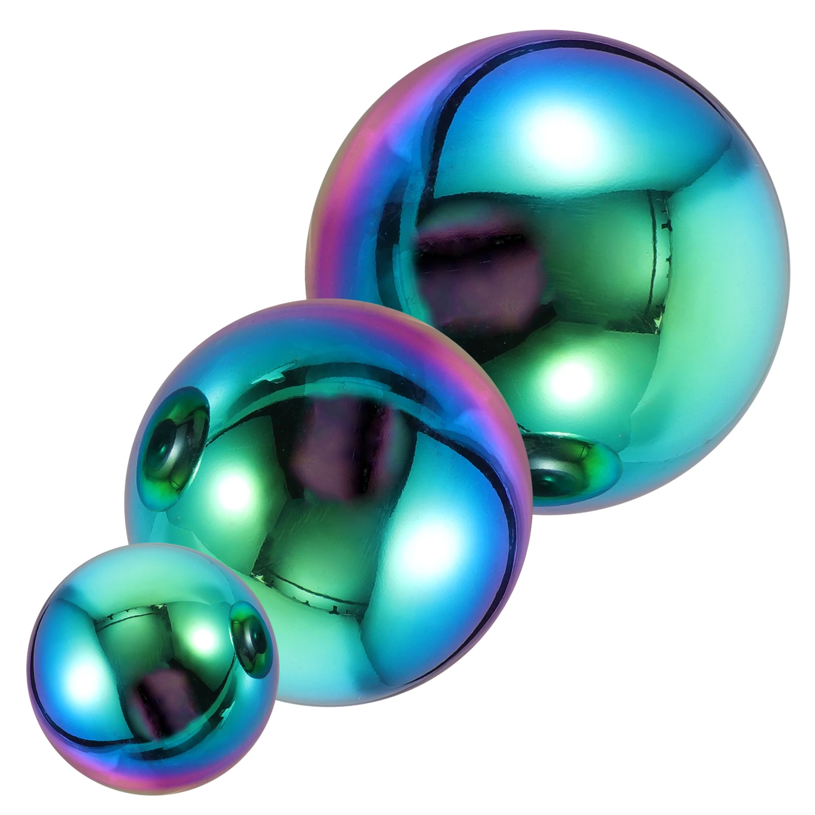 

3 Pcs Stainless Steel Decorative Balls 38mm 60mm 76mm Hollow Round Sphere for Indoor Outdoor DIY Hanging Decoration