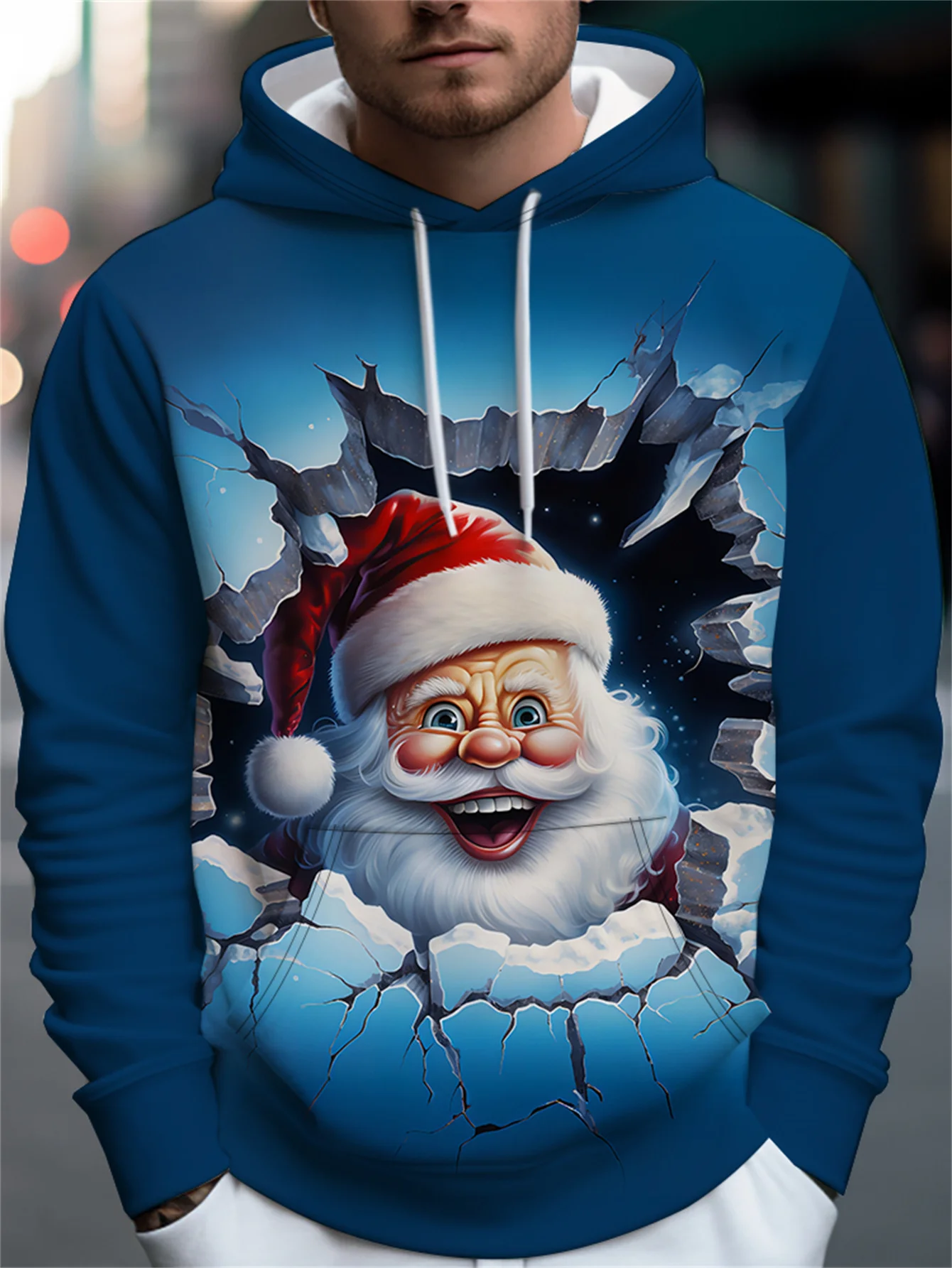 

Fashion 3D Santa Claus Print Hoodies For Men Autumn Oversized Sweatshirts Outdoor Hip Hop Trend Streetwear Casual Men's Clothing