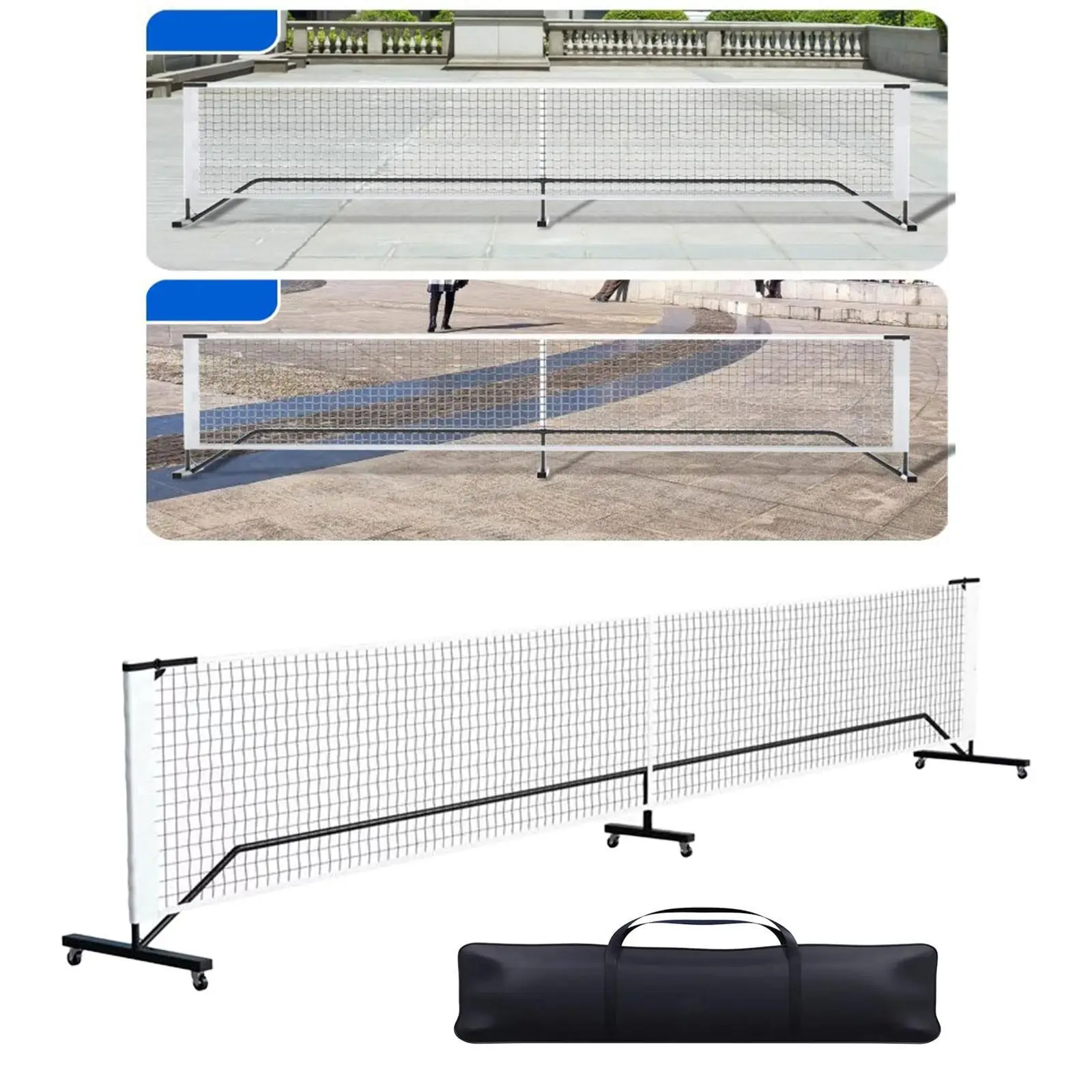 

Portable Pickleball Net System 22ft Lightweight for Each Weather Conditions Tennis Net for Backyard Driveway Pickleball Training