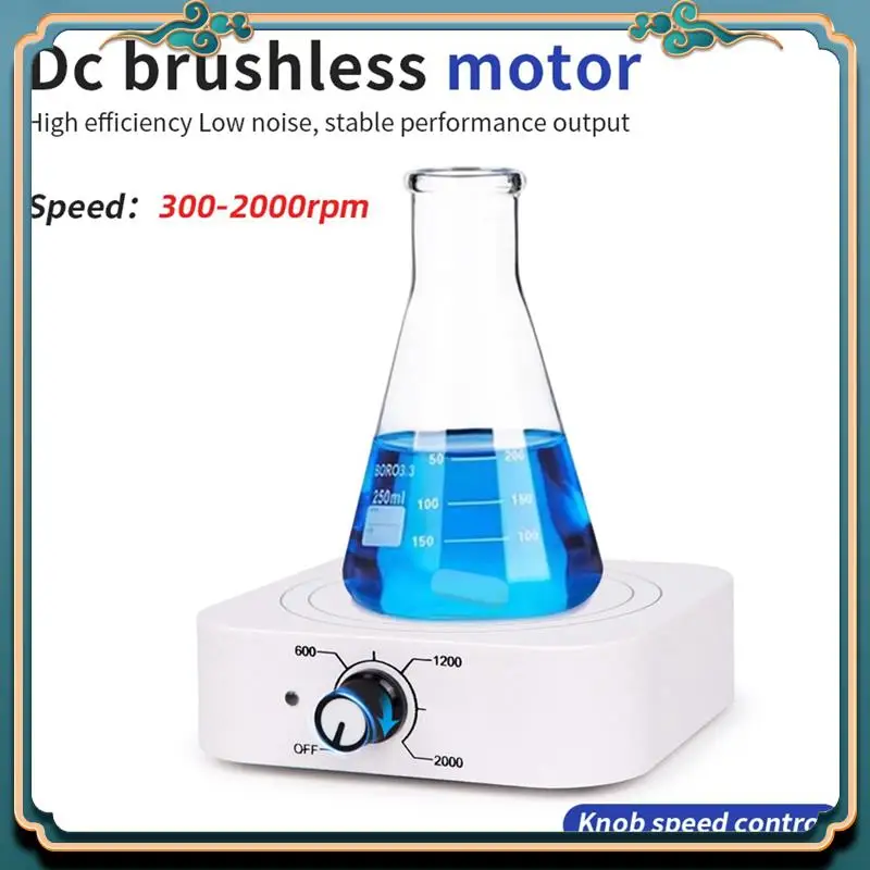 (새로운)-W601 미니 자기 교반기 2000RPM 실험실 및 가정용 브러시리스 모터가있는 조정 가능한 속도 실험실 믹서 EU 플러그