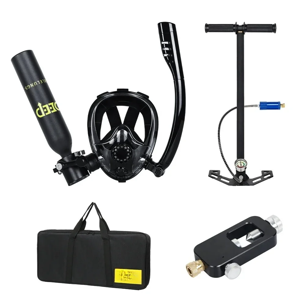 

Factory Wholesale Diving Suit Pump 0.5L Plus New Snorkeling Mask Scuba Diving Equipment Aluminium Oxygen Breathing Tank