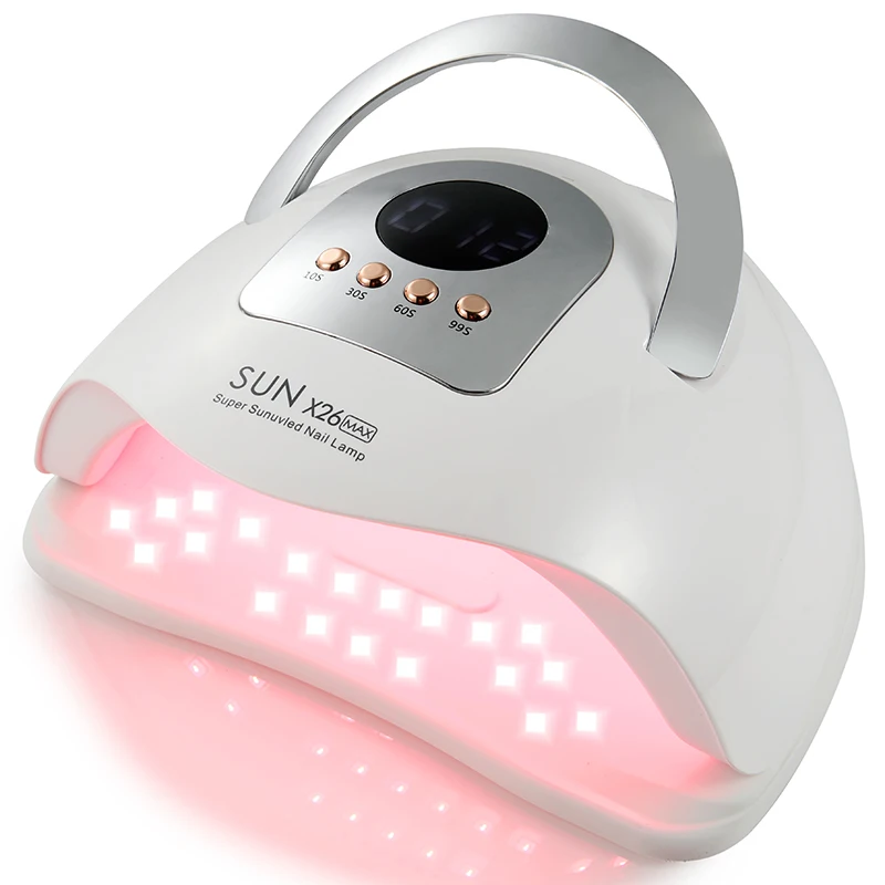 

Лампа для сушки ногтей SUN X26MAX с 81 светодиодом UV/LED для быстрого отверждения гель-лака, профессиональный инструмент для маникюра в домашних условиях и салонах