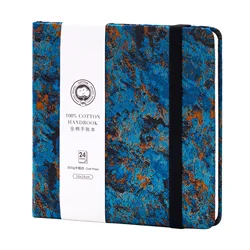 Lightwish Square Watercolor Journal,100% Cotton Cold Pressed 300gsm, 24 Sheets Watercolor Sketchbook for Artists and Students