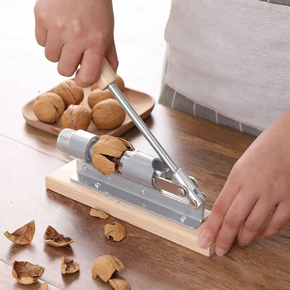 Pecan Nut Cracker Tool Heavy Duty Adjustable Pecan Nut Crackers Desktop Stainless Steel Nutcracker for Walnuts Pecans Hazelnuts