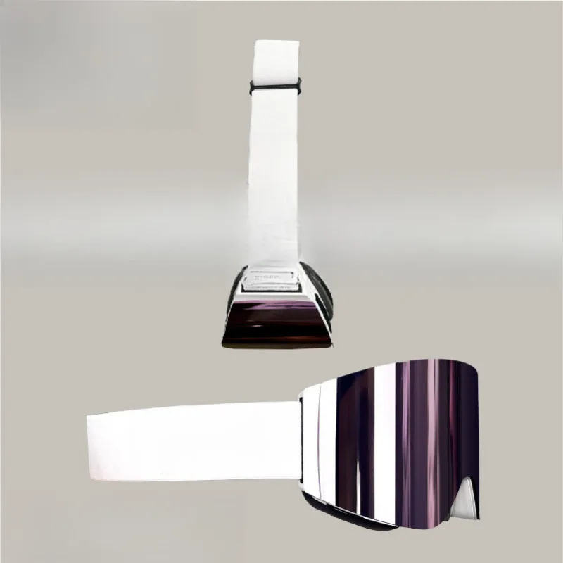 Ski double layer anti-fog breathable high definition flip cover magnetic cylindrical glasses can card