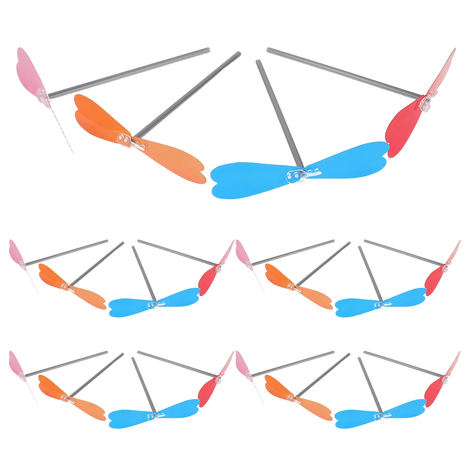 20Pcs Flying Dragonfly Hand Helicopter Creative Outdoor Play Educational Kids Science Exploration Fun Family Activity