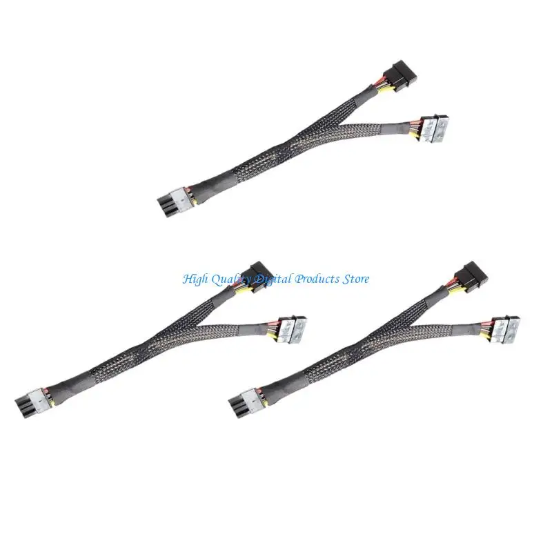 

U2JE 8Pin Male To Double 4Pin Female Video Card Power Cord 8Pin To Double 4Pin