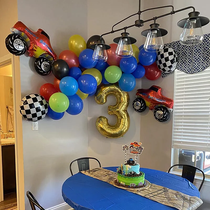 2D 18 Zoll Monster Truck Folienballon Auto-Themen 3. 4. 5. Junge Geburtstagsparty-Zubehör Alles Gute zum Geburtstag LKW Geburtstagsdekoration – Detail 4