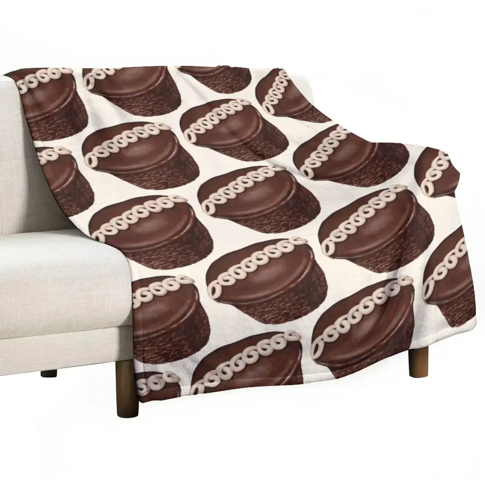 Chocolate Swirl Cupcake Pattern Throw Blanket Blankets For Sofas Luxury Thicken Blankets