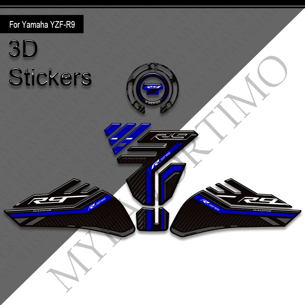 2025-2026 Motorcycle For Yamaha YZF-R9 YZFR9 YZF R9 Tank Pad TankPad Cap Grips Gas Fuel Kit Knee Stickers Decals Protection