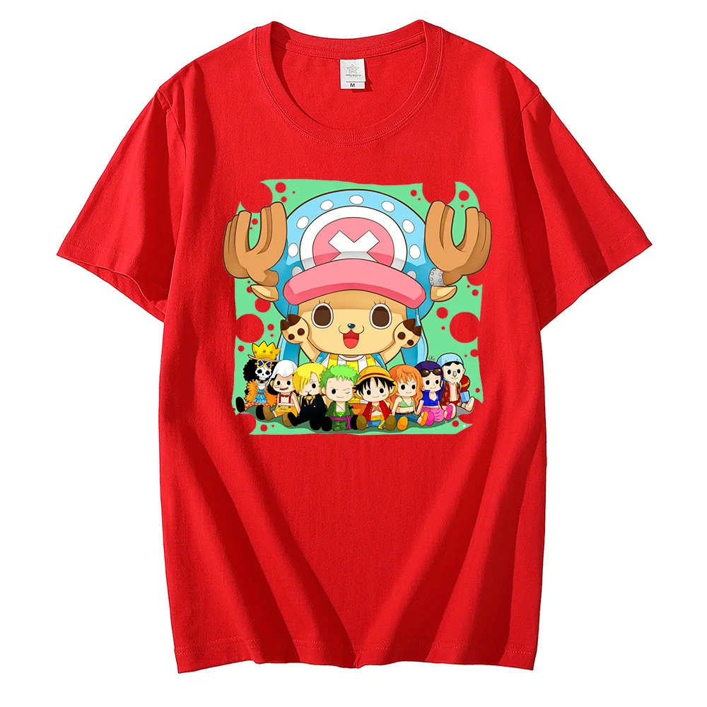 Homens e mulheres Miniso One Piece T-shirt, Impresso Tony Chopper, Esportes Lazer, Roupas de rua, Anime Vestuário